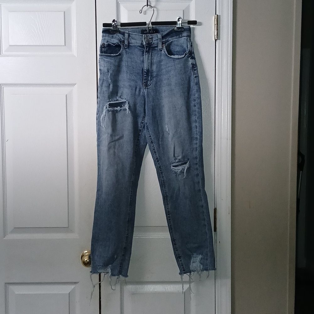Aeropostale Curvy Mom distressed raw hem Jeans  Sz 2  NWOT